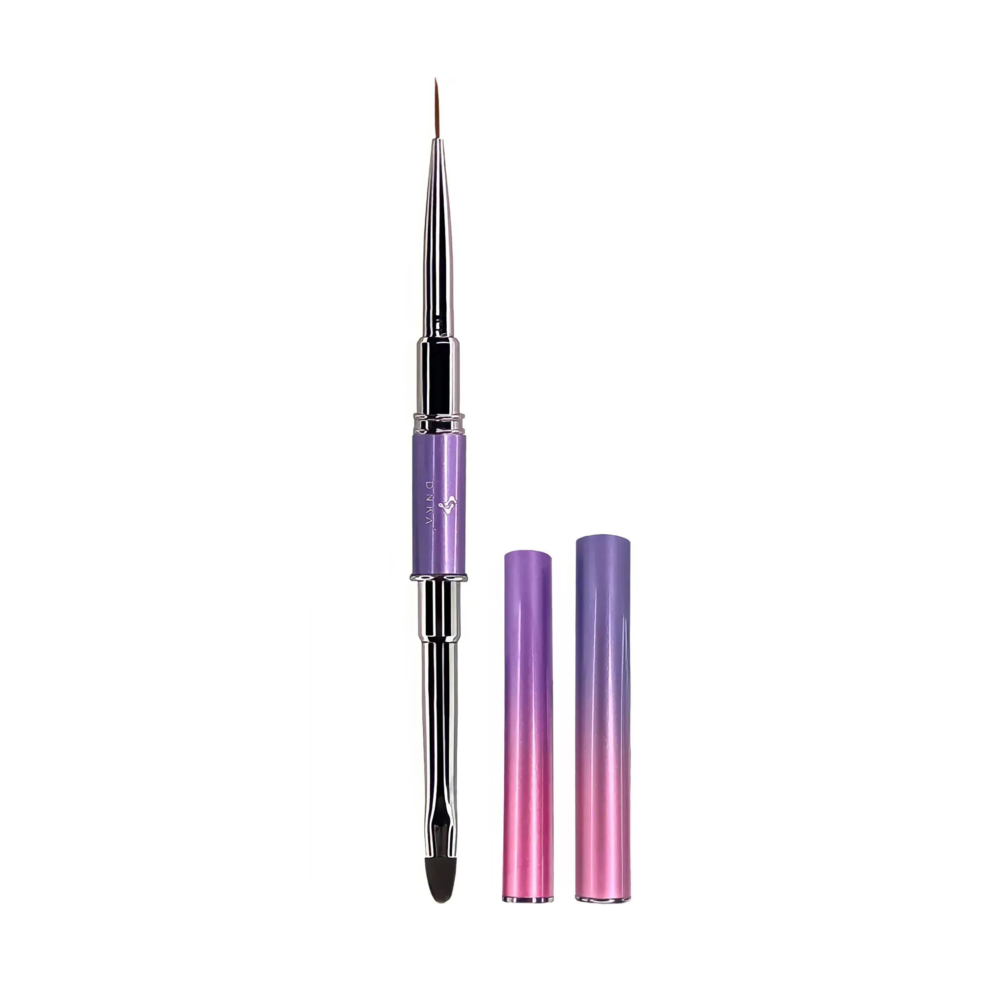 Двосторонній пензель для дизайну нігтів DNKa' Liner + Gel Brush 0006, 1 шт